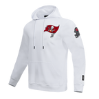 NFL TAMPA BAY BUCCANEERS CLASSIC CHENILLE DOUBLE KNIT PULLOVER HOODIE (WHITE)