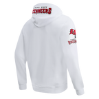 NFL TAMPA BAY BUCCANEERS CLASSIC CHENILLE DOUBLE KNIT PULLOVER HOODIE (WHITE)