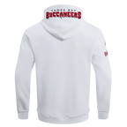 NFL TAMPA BAY BUCCANEERS CLASSIC CHENILLE DOUBLE KNIT PULLOVER HOODIE (WHITE)