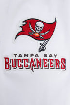 NFL TAMPA BAY BUCCANEERS CLASSIC CHENILLE DOUBLE KNIT PULLOVER HOODIE (WHITE)