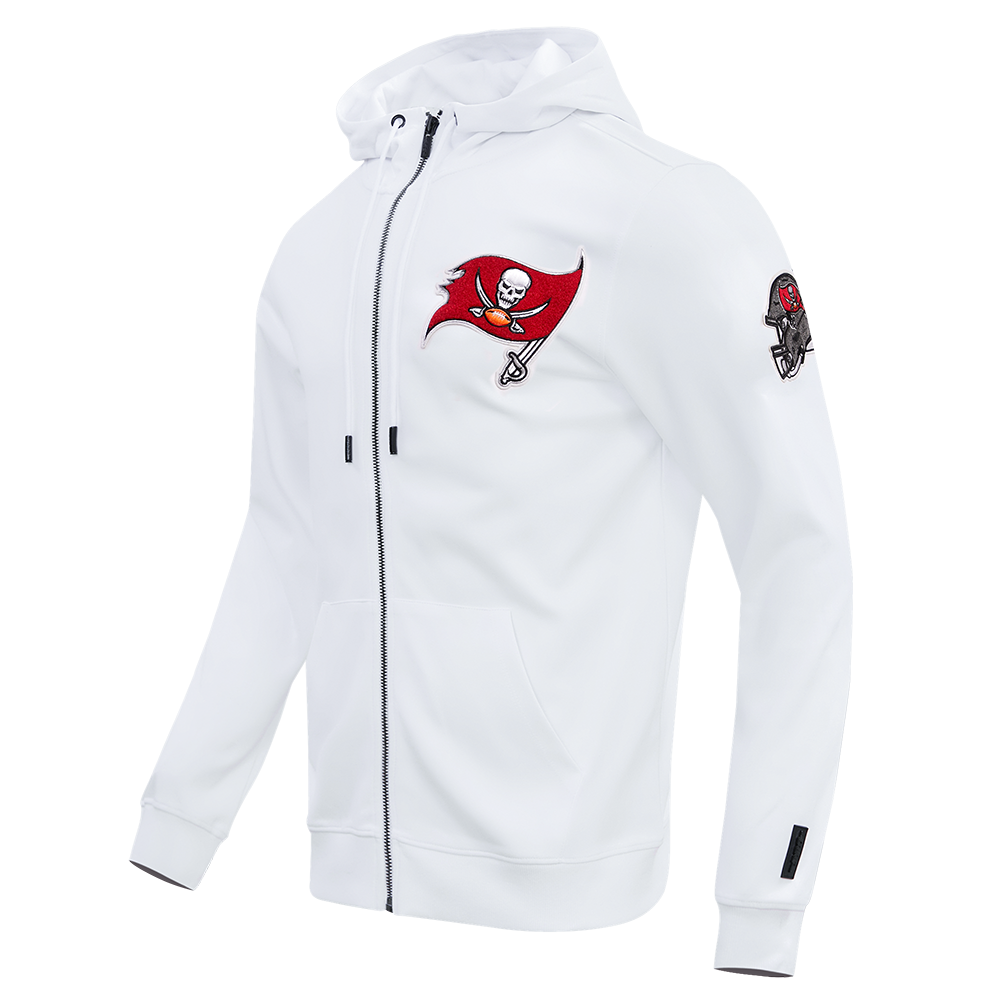 NFL TAMPA BAY BUCCANEERS CLASSIC CHENILLE ZIP HOODIE (WHITE)