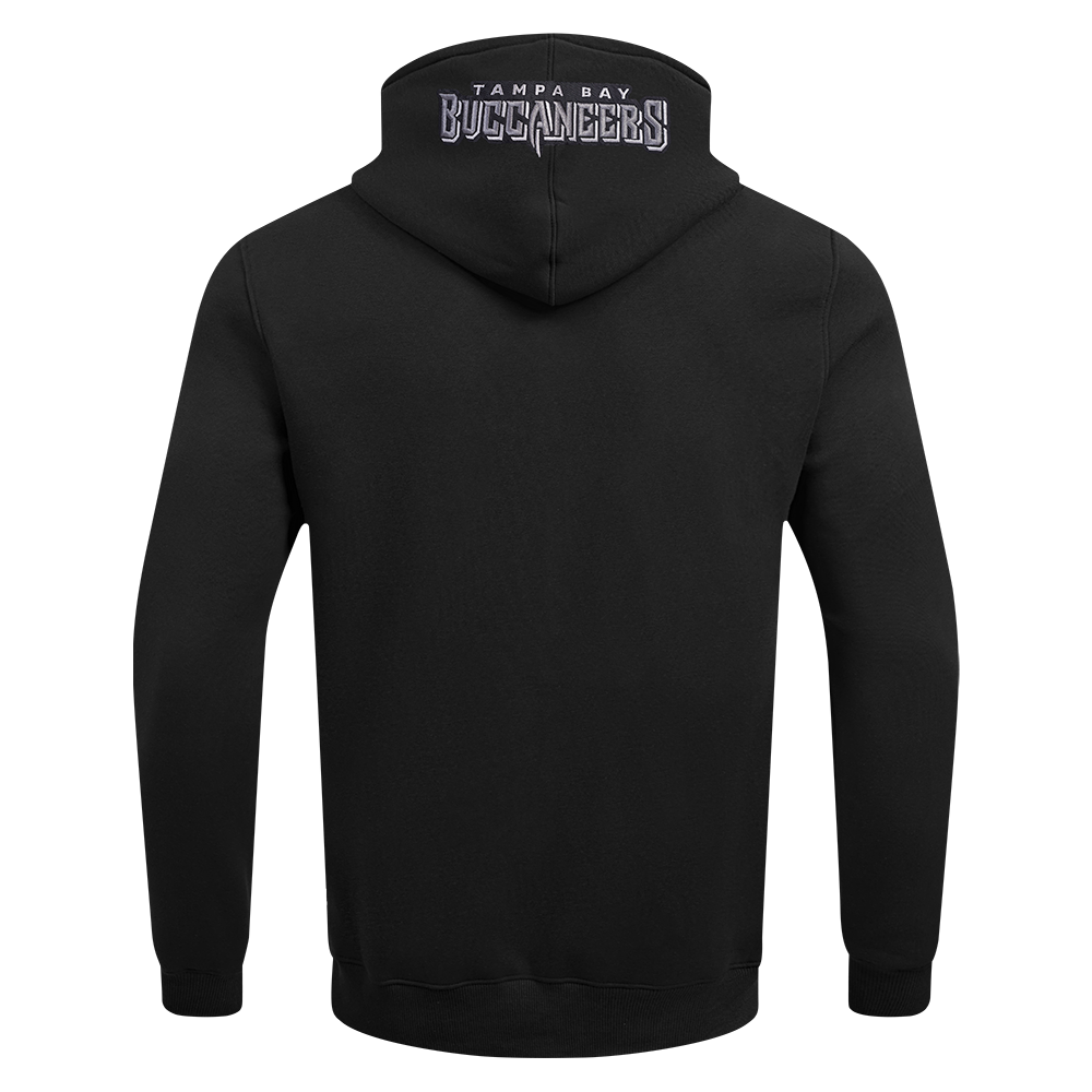 NFL TAMPA BAY BUCCANEERS OLD ENGLISH MEN'S PO HOODIE (BLACK)