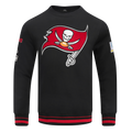 NFL TAMPA BAY BUCCANEERS CHANDAIL À COL ROND MASHUP CÔTELÉ POUR HOMME (NOIR/ROUGE/NOIR)