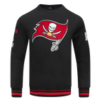 NFL TAMPA BAY BUCCANEERS CHANDAIL À COL ROND MASHUP CÔTELÉ POUR HOMME (NOIR/ROUGE/NOIR)