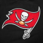 NFL TAMPA BAY BUCCANEERS CHANDAIL À COL ROND MASHUP CÔTELÉ POUR HOMME (NOIR/ROUGE/NOIR)
