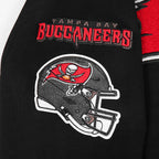 NFL TAMPA BAY BUCCANEERS CHANDAIL À COL ROND MASHUP CÔTELÉ POUR HOMME (NOIR/ROUGE/NOIR)
