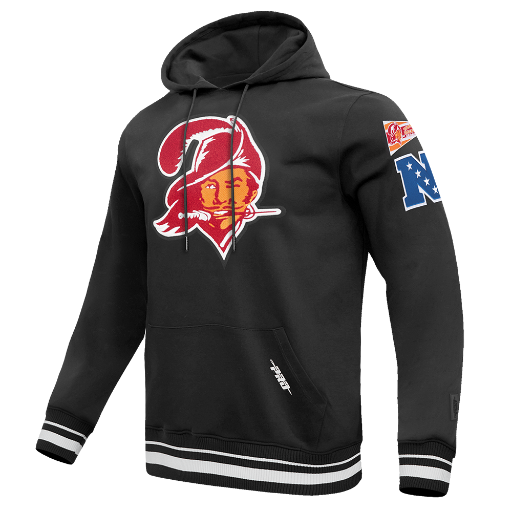 NFL TAMPA BAY BUCCANEERS RETRO CLASSIC MEN'S PULLOVER HOODIE (BLACK)