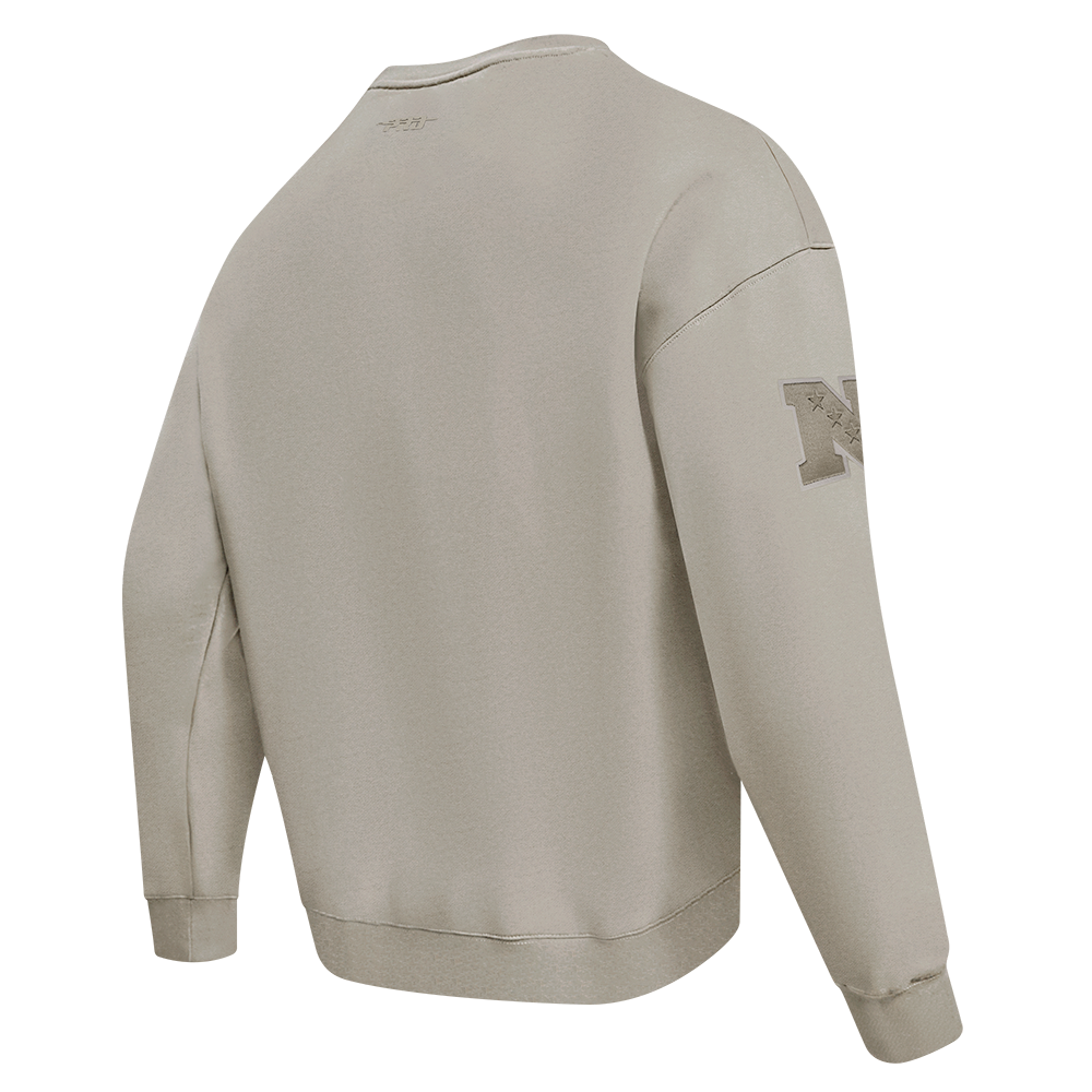 NFL TAMPA BAY BUCCANEERS NEUTRAL CHANDAIL À COL ROND EN MOLLETON À ÉPAULES TOMBANTES POUR HOMME (TAUPE)