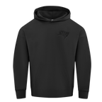 NFL TAMPA BAY BUCCANEERS NEUTRAL MEN'S DROP SHOULDER FLEECE PULLOVER HOODIE (BLACK)