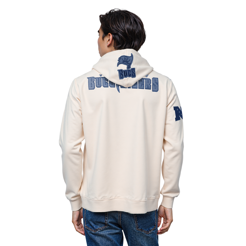 NFL TAMPA BAY BUCCANEERS VARSITY BLUES MEN'S FLC PO HOODIE (LINEN)