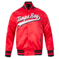 NFL TAMPA BAY BUCCANEERS SCRIPT TAIL MEN'S SATIN JACKET (RED/BLACK)