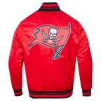 NFL TAMPA BAY BUCCANEERS SCRIPT TAIL MEN'S SATIN JACKET (RED/BLACK)