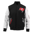 NFL TAMPA BAY BUCCANEERS CLASSIC WOOL MEN'S VARSITY JACKET (BLACK/WHITE)