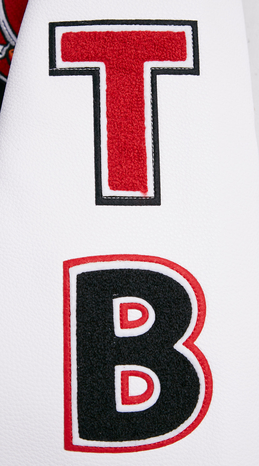 NFL TAMPA BAY BUCCANEERS CLASSIC WOOL MEN'S VARSITY JACKET (BLACK/WHITE)