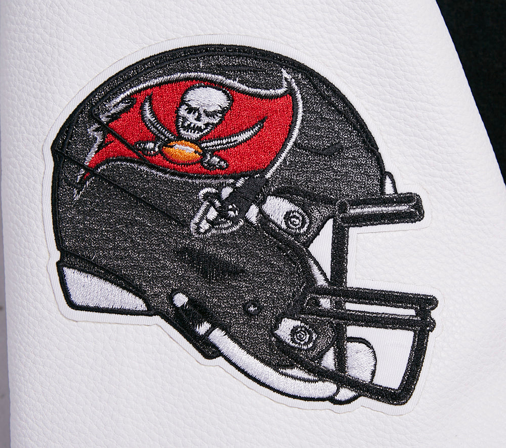 NFL TAMPA BAY BUCCANEERS CLASSIC WOOL MEN'S VARSITY JACKET (BLACK/WHITE)