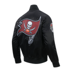NFL TAMPA BAY BUCCANEERS BIG LOGO MEN'S SATIN JACKET (BLACK)
