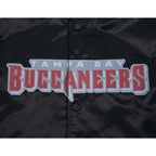 NFL TAMPA BAY BUCCANEERS BIG LOGO MEN'S SATIN JACKET (BLACK)