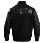 NFL TAMPA BAY BUCCANEERS TRIPLE BLACK BLOUSON COLLÉGIAL EN LAINE POUR HOMME (TRIPLE NOIR HOMME)