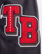 NFL TAMPA BAY BUCCANEERS MASH UP BLOUSON COLLÉGIAL EN LAINE À BORDS CÔTELÉS POUR HOMME (NOIR)