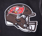 NFL TAMPA BAY BUCCANEERS MASH UP BLOUSON COLLÉGIAL EN LAINE À BORDS CÔTELÉS POUR HOMME (NOIR)