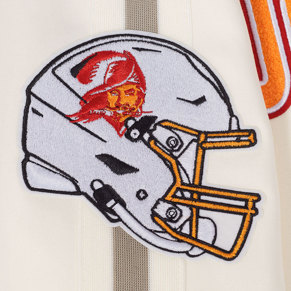 NFL TAMPA BAY BUCCANEERS PRO GAME DAY RETRO JACKET (EGGSHELL/TAUPE/EGGSHELL)