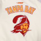 NFL TAMPA BAY BUCCANEERS PRO GAME DAY RETRO JACKET (EGGSHELL/TAUPE/EGGSHELL)