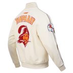 NFL TAMPA BAY BUCCANEERS PRO GAME DAY RETRO JACKET (EGGSHELL/TAUPE/EGGSHELL)