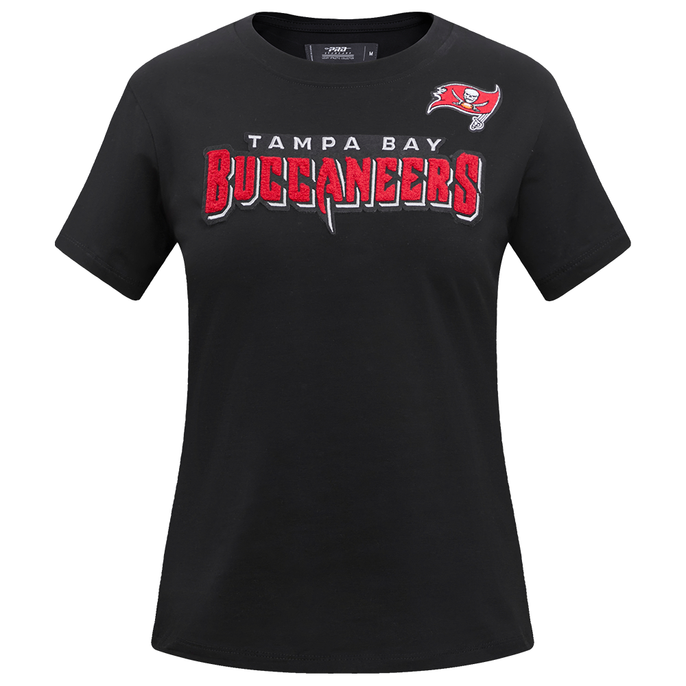 NFL TAMPA BAY BUCCANEERS CLASSIC SHORT SLEEVE WOMEN'S SLIM FIT TEE (BLACK)