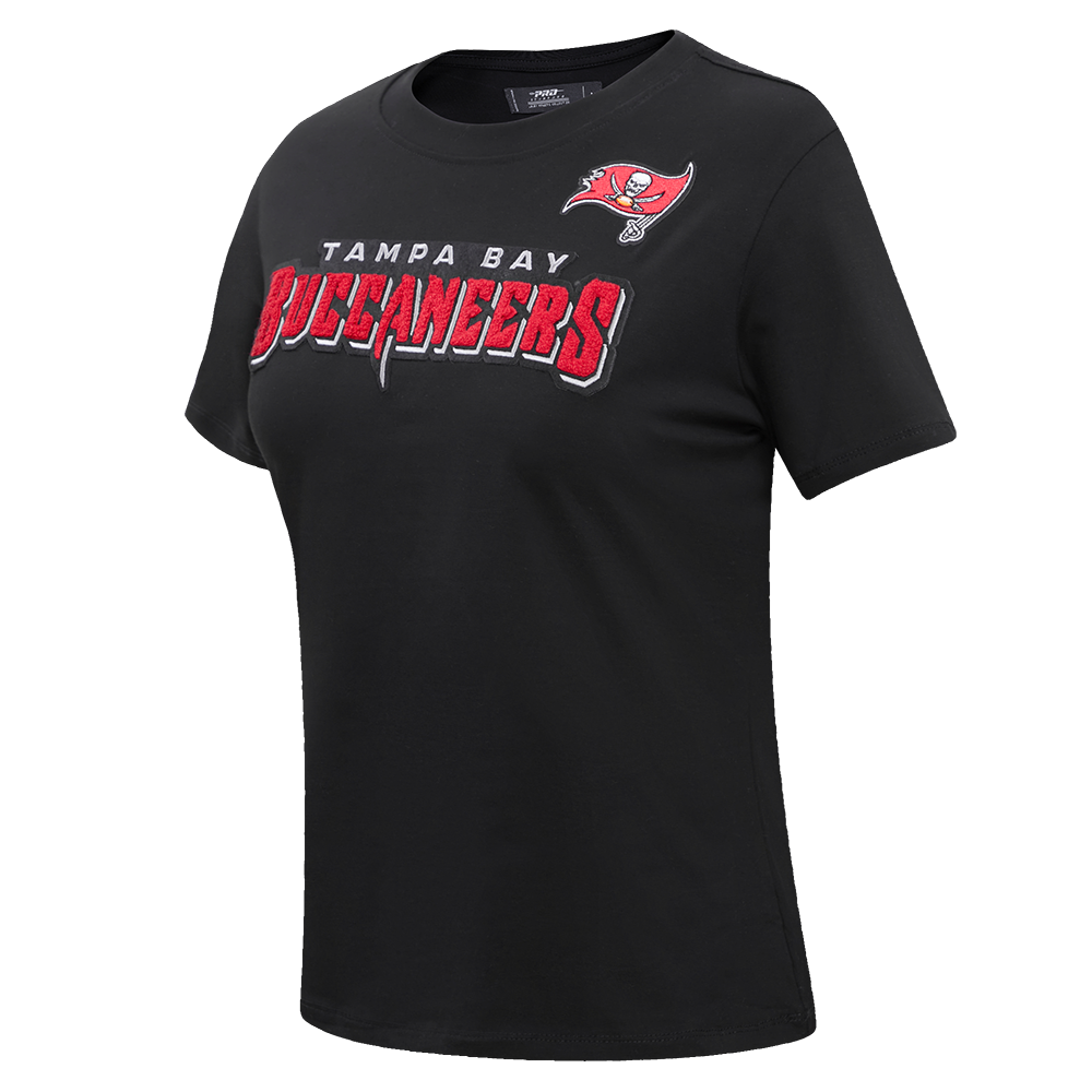 NFL TAMPA BAY BUCCANEERS CLASSIC SHORT SLEEVE WOMEN'S SLIM FIT TEE (BLACK)