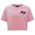NFL TAMPA BAY BUCCANEERS CLASSIC T-SHIRT EN JERSEY SIMPLE À COUPE CARRÉE POUR FEMME (ROSE)