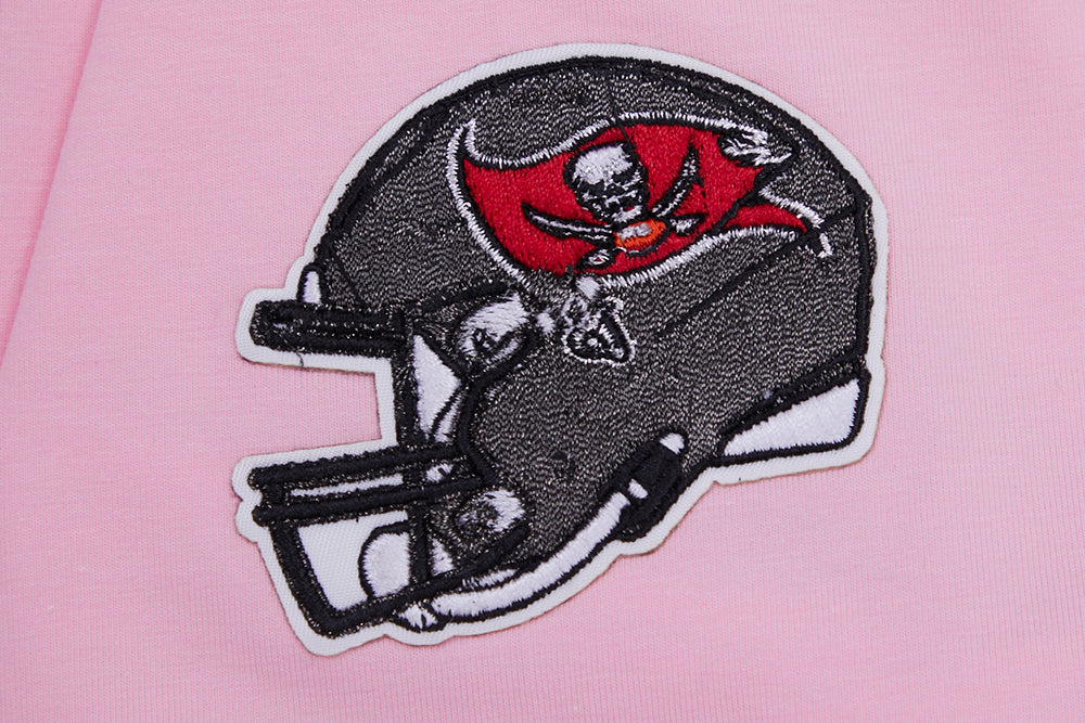 NFL TAMPA BAY BUCCANEERS CLASSIC T-SHIRT EN JERSEY SIMPLE À COUPE CARRÉE POUR FEMME (ROSE)