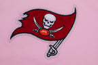 NFL TAMPA BAY BUCCANEERS CLASSIC T-SHIRT EN JERSEY SIMPLE À COUPE CARRÉE POUR FEMME (ROSE)