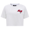 NFL TAMPA BAY BUCCANEERS CLASSIC T-SHIRT EN JERSEY SIMPLE À COUPE CARRÉE POUR FEMME (BLANC)