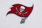 NFL TAMPA BAY BUCCANEERS CLASSIC T-SHIRT EN JERSEY SIMPLE À COUPE CARRÉE POUR FEMME (BLANC)