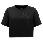 NFL TAMPA BAY BUCCANEERS TRIPLE BLACK WOMEN'S SINGLE JERSEY BOXY TEE (TRIPLE BLACK WOMEN'S)