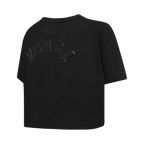 NFL TAMPA BAY BUCCANEERS TRIPLE BLACK WOMEN'S SINGLE JERSEY BOXY TEE (TRIPLE BLACK WOMEN'S)