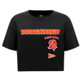 NFL TAMPA BAY BUCCANEERS RETRO CLASSIC WOMEN'S BOXY TEE (BLACK)
