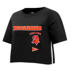 NFL TAMPA BAY BUCCANEERS RETRO CLASSIC WOMEN'S BOXY TEE (BLACK)