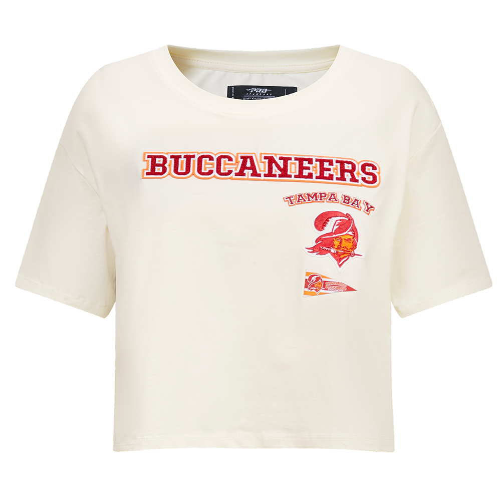 NFL TAMPA BAY BUCCANEERS RETRO CLASSIC T-SHIRT À COUPE CARRÉE POUR FEMME (COQUILLE D'ŒUF)
