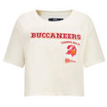 NFL TAMPA BAY BUCCANEERS RETRO CLASSIC T-SHIRT À COUPE CARRÉE POUR FEMME (COQUILLE D'ŒUF)