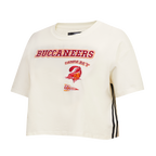 NFL TAMPA BAY BUCCANEERS RETRO CLASSIC T-SHIRT À COUPE CARRÉE POUR FEMME (COQUILLE D'ŒUF)