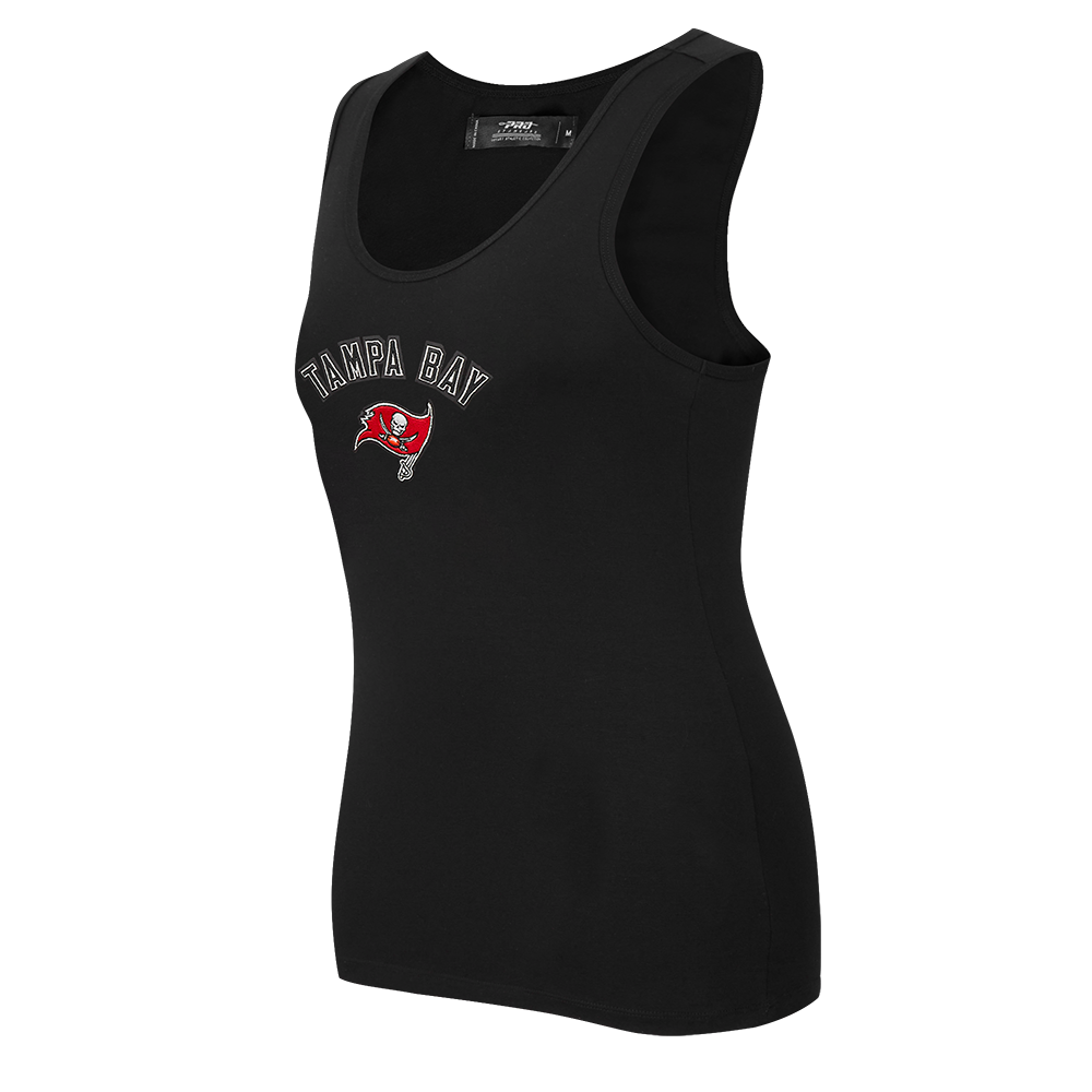 NFL TAMPA BAY BUCCANEERS CLASSIC WOMEN'S RELAXED FIT RACERBACK (BLACK)