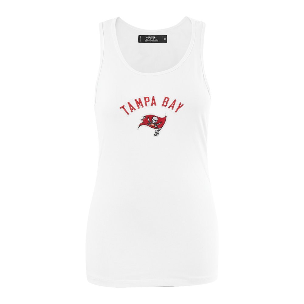 NFL TAMPA BAY BUCCANEERS CLASSIC WOMEN'S RELAXED FIT RACERBACK (WHITE)
