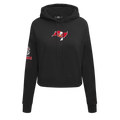 NFL TAMPA BAY BUCCANEERS CLASSIC CHANDAIL À CAPUCHON COURT EN MOLLETON POUR FEMME (NOIR)