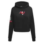NFL TAMPA BAY BUCCANEERS CLASSIC CHANDAIL À CAPUCHON COURT EN MOLLETON POUR FEMME (NOIR)