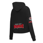 NFL TAMPA BAY BUCCANEERS CLASSIC CHANDAIL À CAPUCHON COURT EN MOLLETON POUR FEMME (NOIR)