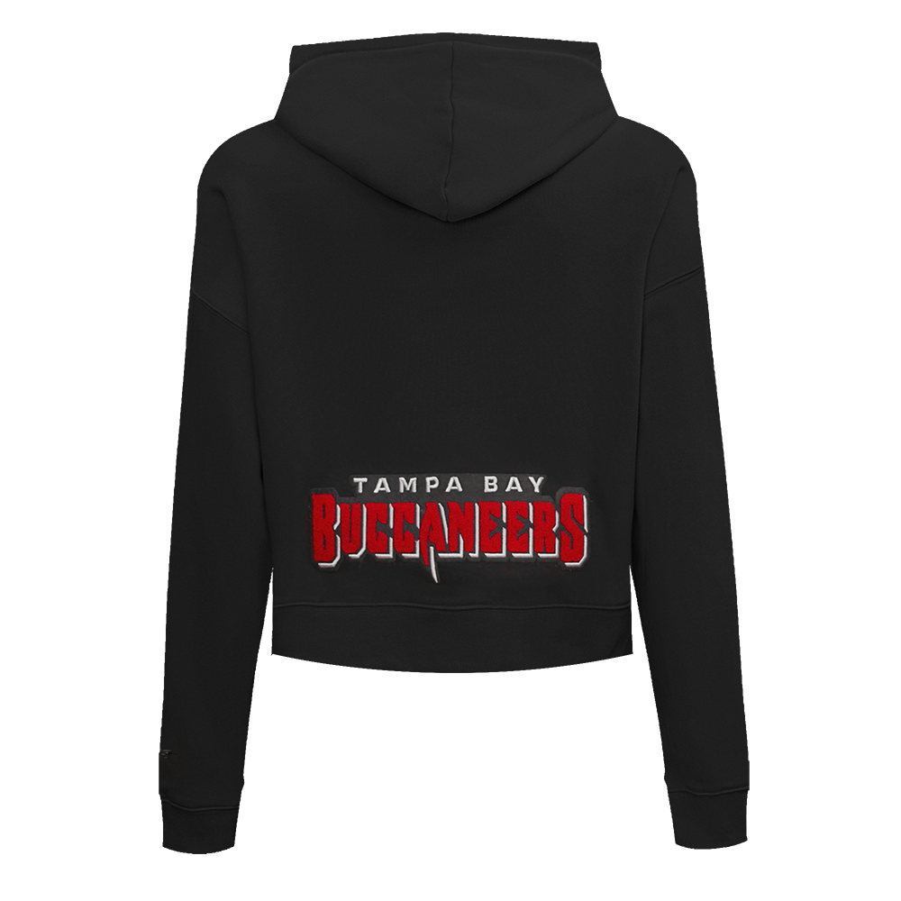 NFL TAMPA BAY BUCCANEERS CLASSIC CHANDAIL À CAPUCHON COURT EN MOLLETON POUR FEMME (NOIR)