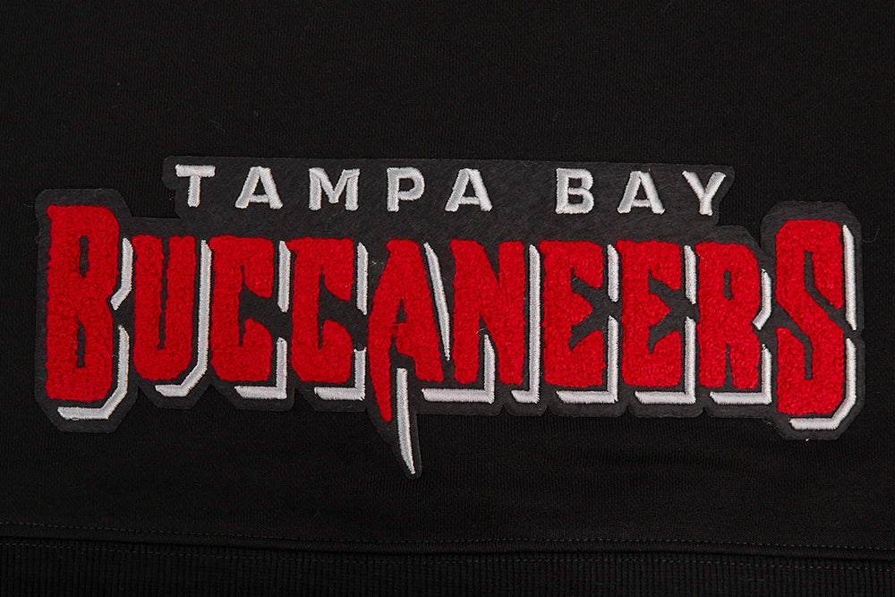 NFL TAMPA BAY BUCCANEERS CLASSIC CHANDAIL À CAPUCHON COURT EN MOLLETON POUR FEMME (NOIR)