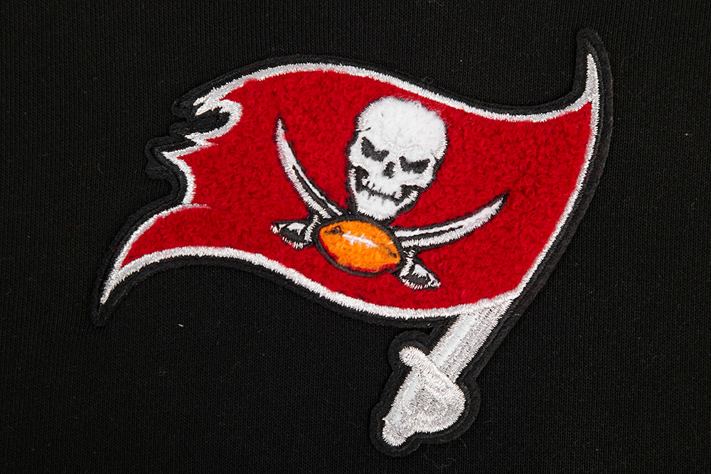 NFL TAMPA BAY BUCCANEERS CLASSIC CHANDAIL À CAPUCHON COURT EN MOLLETON POUR FEMME (NOIR)