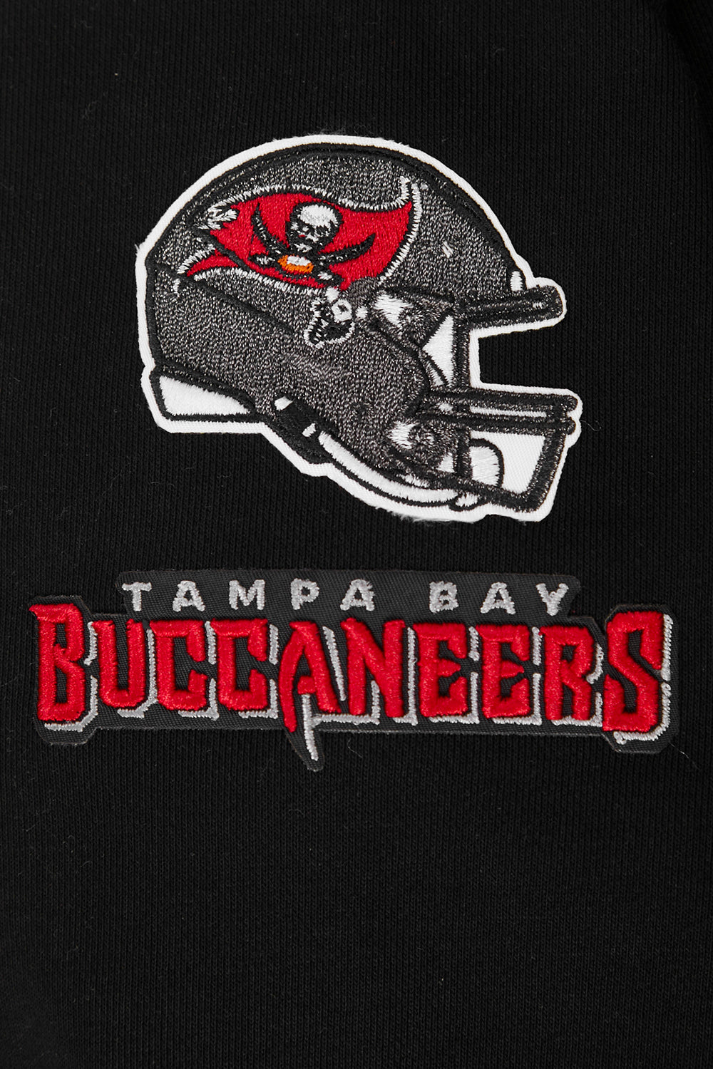NFL TAMPA BAY BUCCANEERS CLASSIC CHANDAIL À CAPUCHON COURT EN MOLLETON POUR FEMME (NOIR)